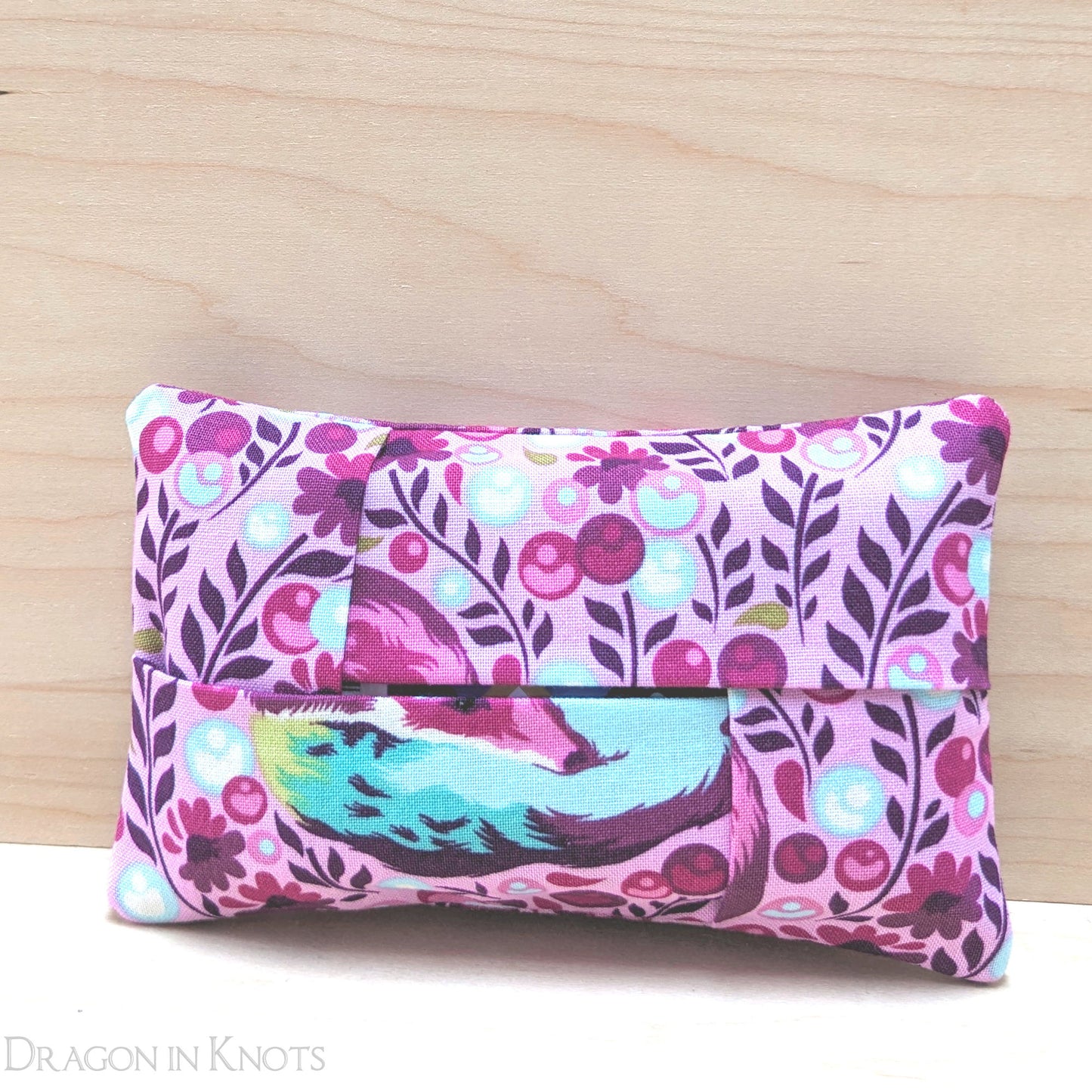 Sleeping Fox Travel Tissue Holder - Dragon in Knots