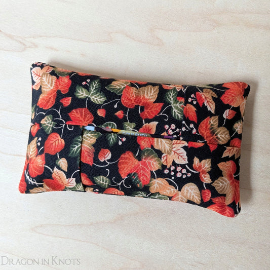 Black Geometric Pocket Tissue Holder - Dragon in Knots