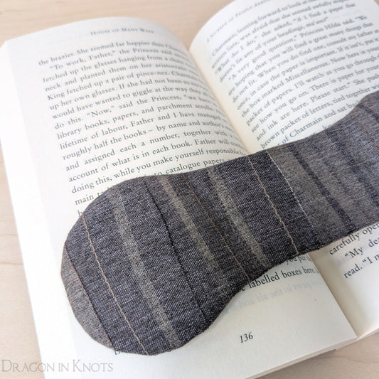 Textured Taupe Book Weight - Dragon in Knots
