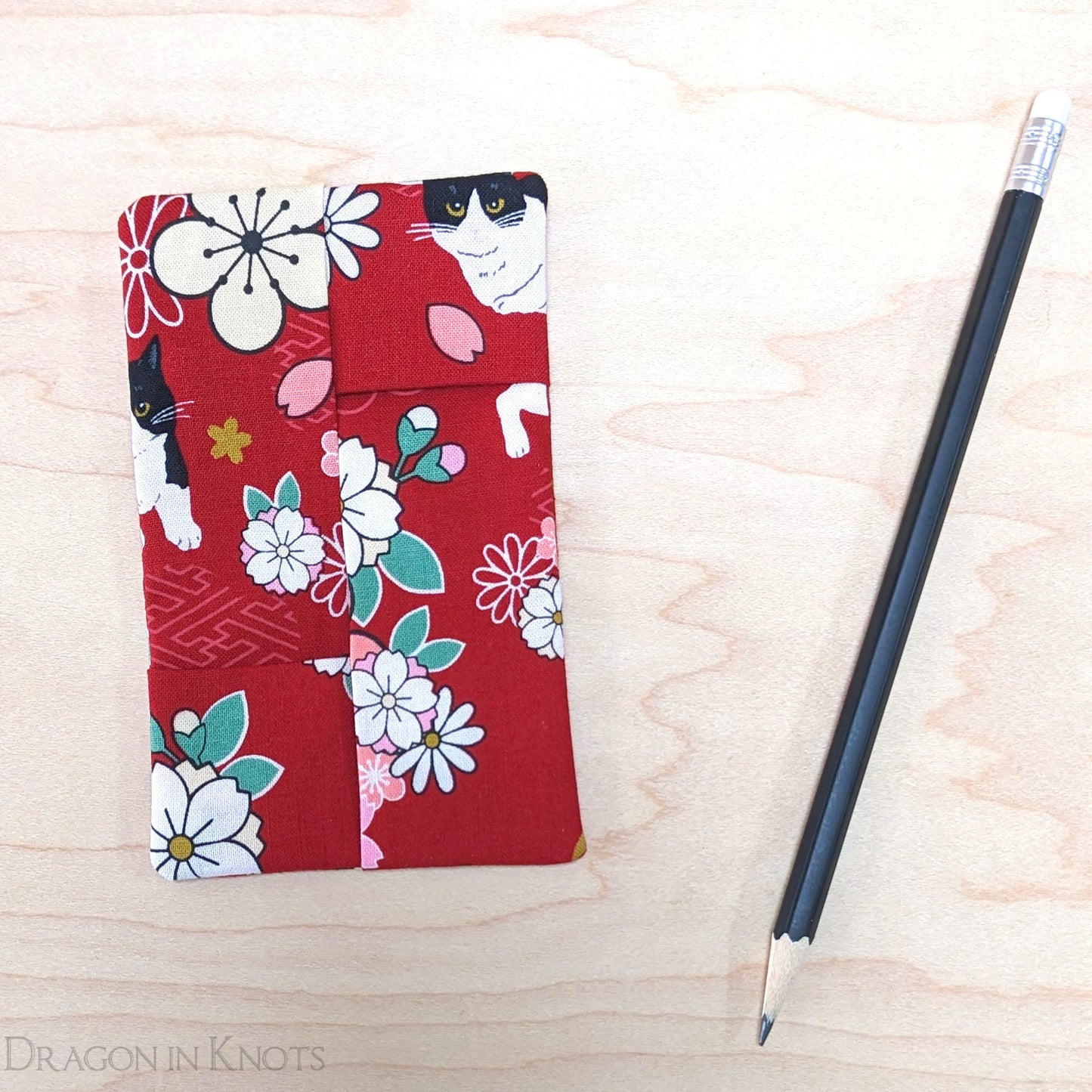 Tuxedo Cat To-Go Tissue Holder - Dragon in Knots