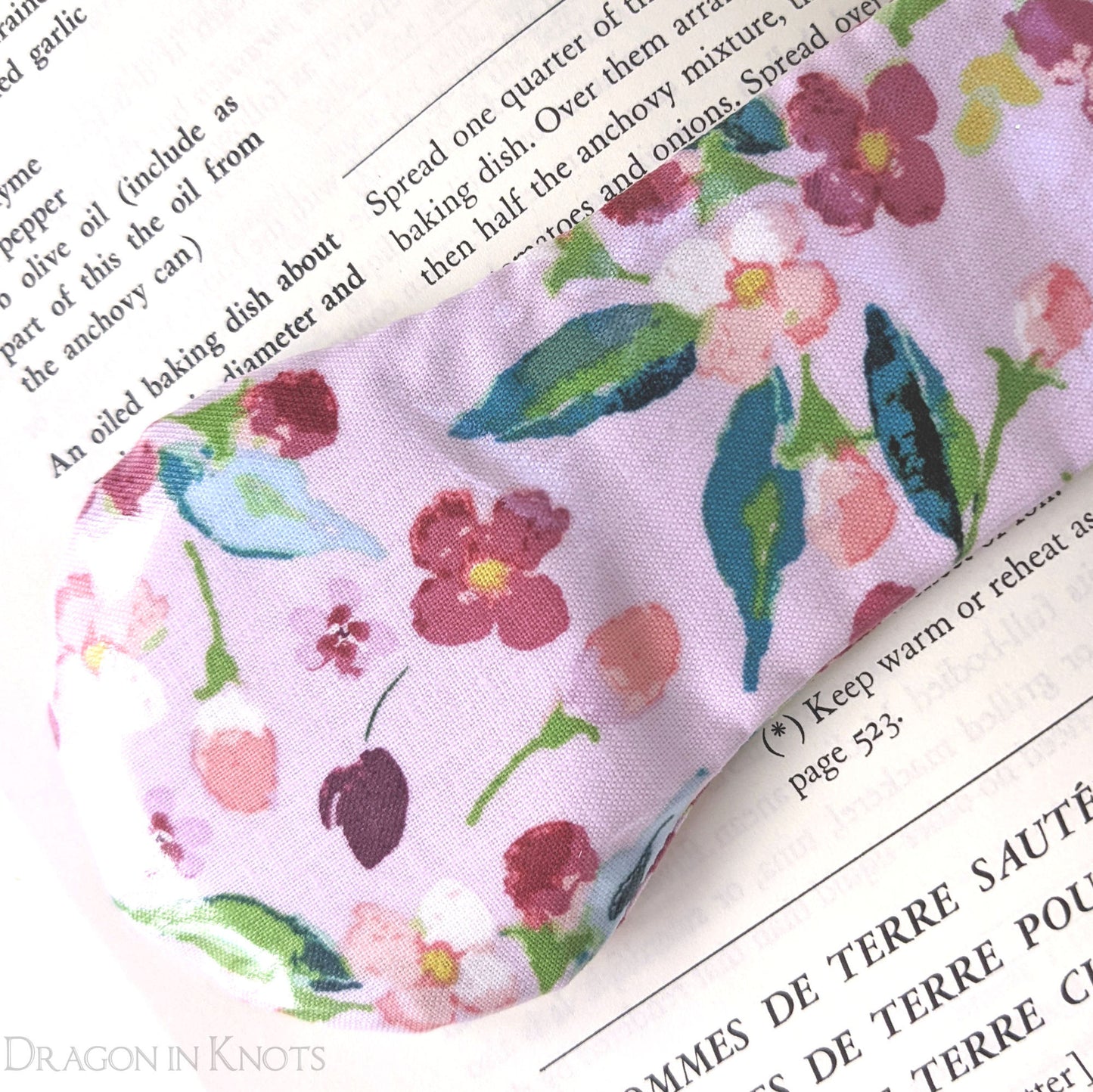 Floral Cookbook Weight Page Holder - Dragon in Knots