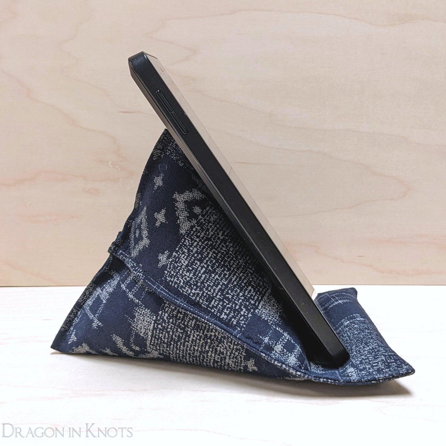 Ikat Indigo Smartphone Stand - Dragon in Knots