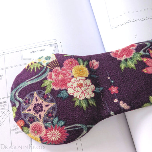 Purple Floral Book Weight - Dragon in Knots
