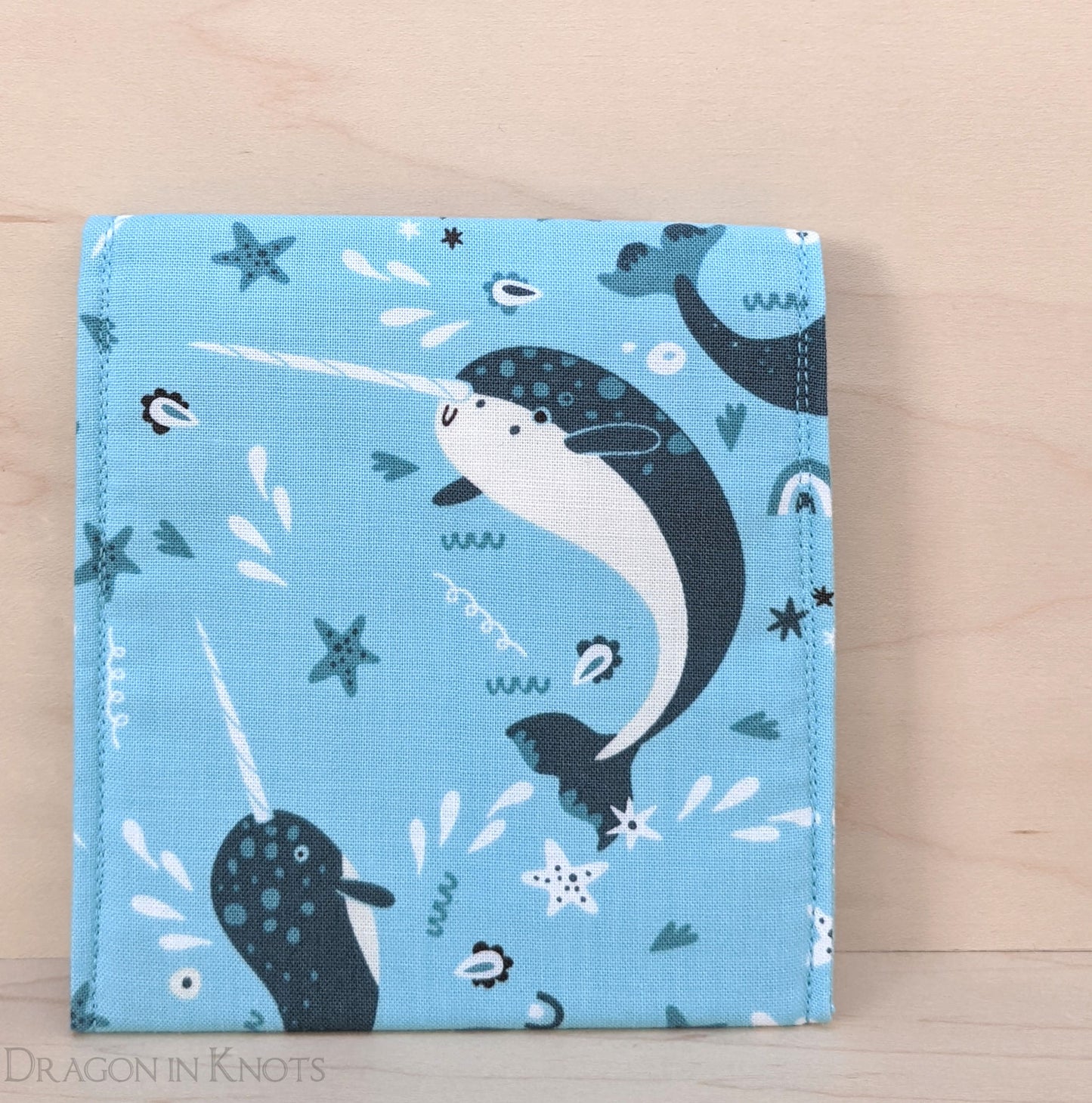 Narwhal 4" Accessory Pouch - Dragon in Knots handmade