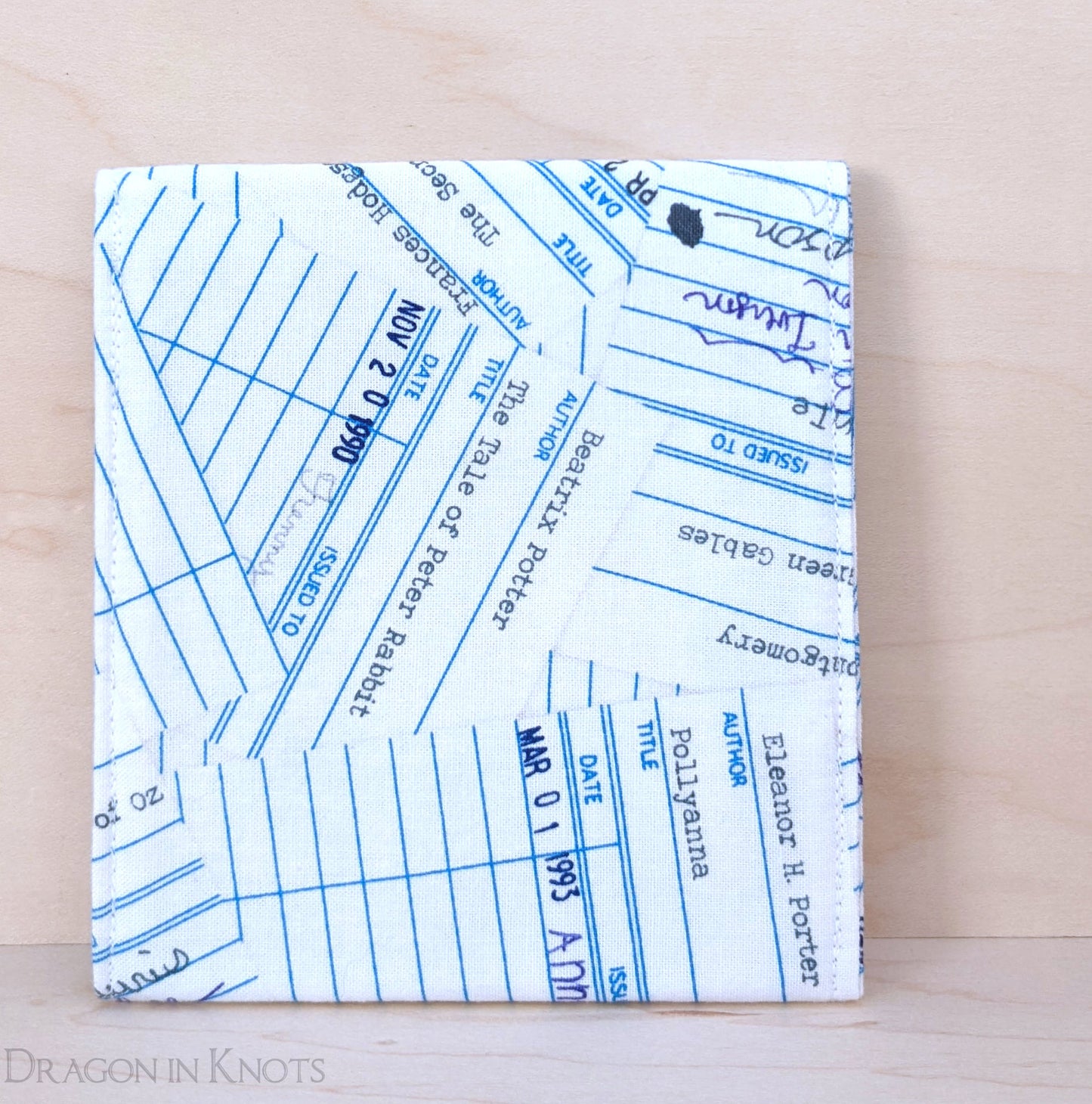 Library Checkout Cards Pouch - The Secret Garden, The Tale of Peter Rabbit - Dragon in Knots handmade