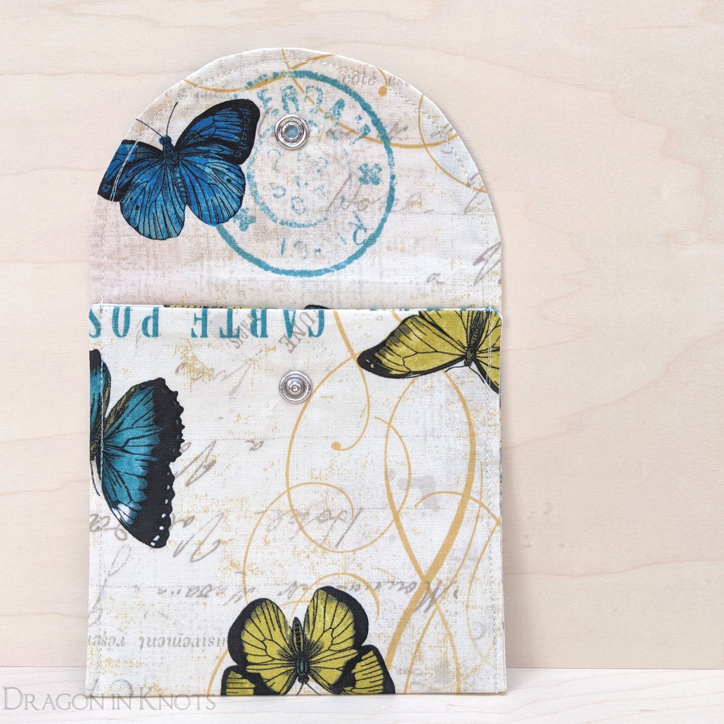 Butterfly 5" Accessory Pouch - Dragon in Knots handmade