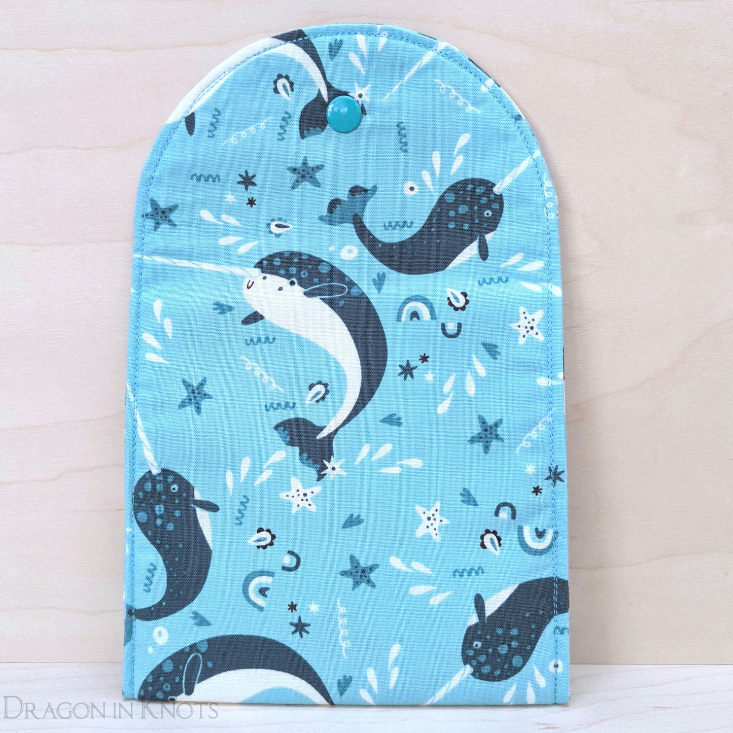 Narwhal 5" Accessory Pouch - Dragon in Knots handmade