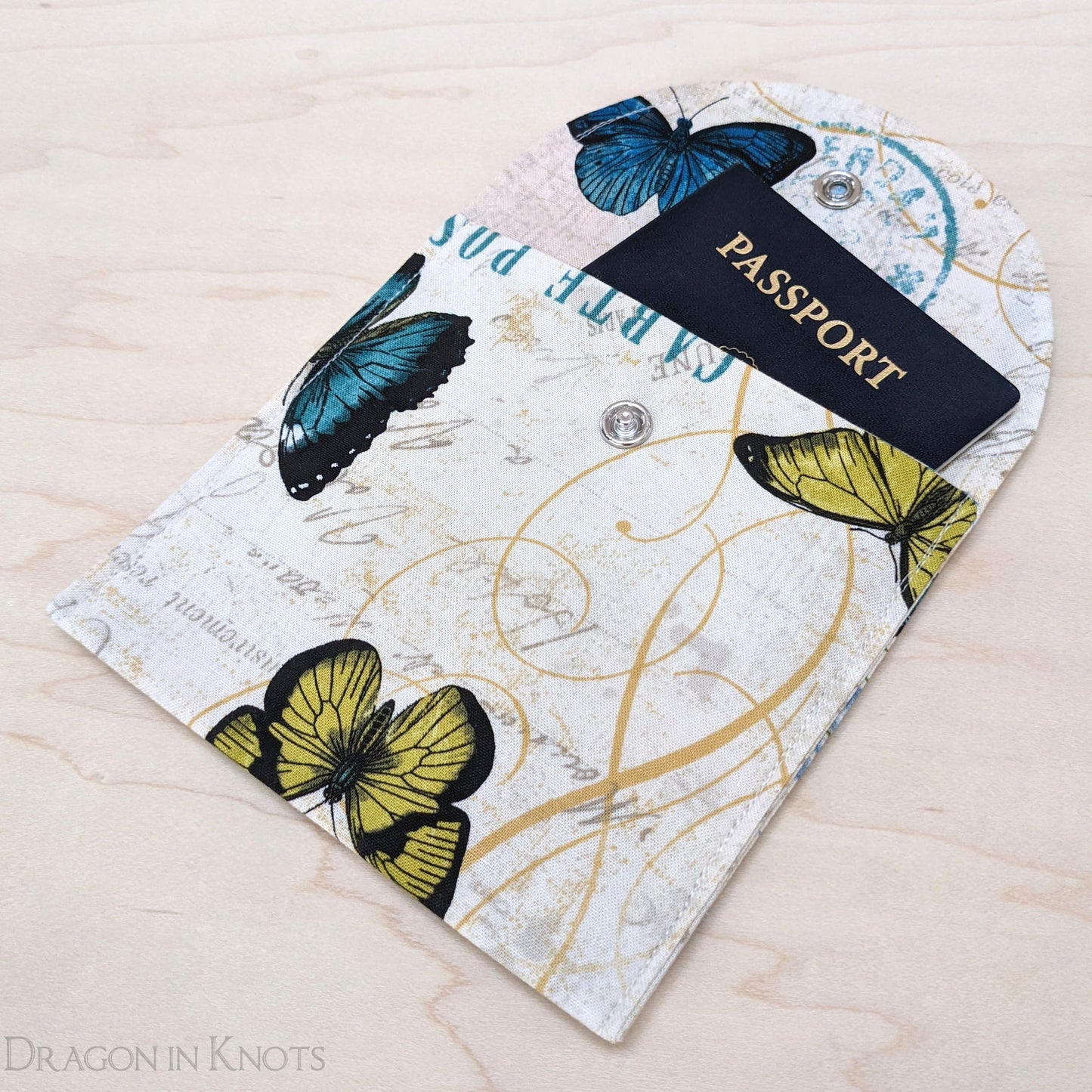 Butterfly 5" Accessory Pouch - Dragon in Knots handmade