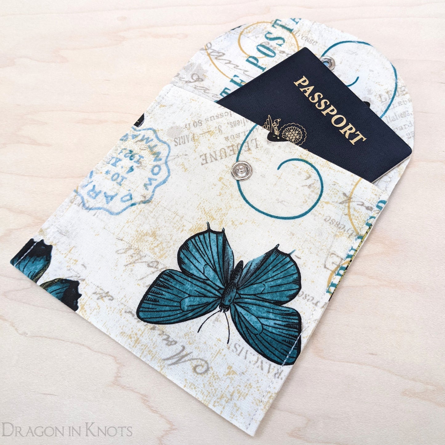 Butterfly 5" Accessory Pouch - Dragon in Knots handmade