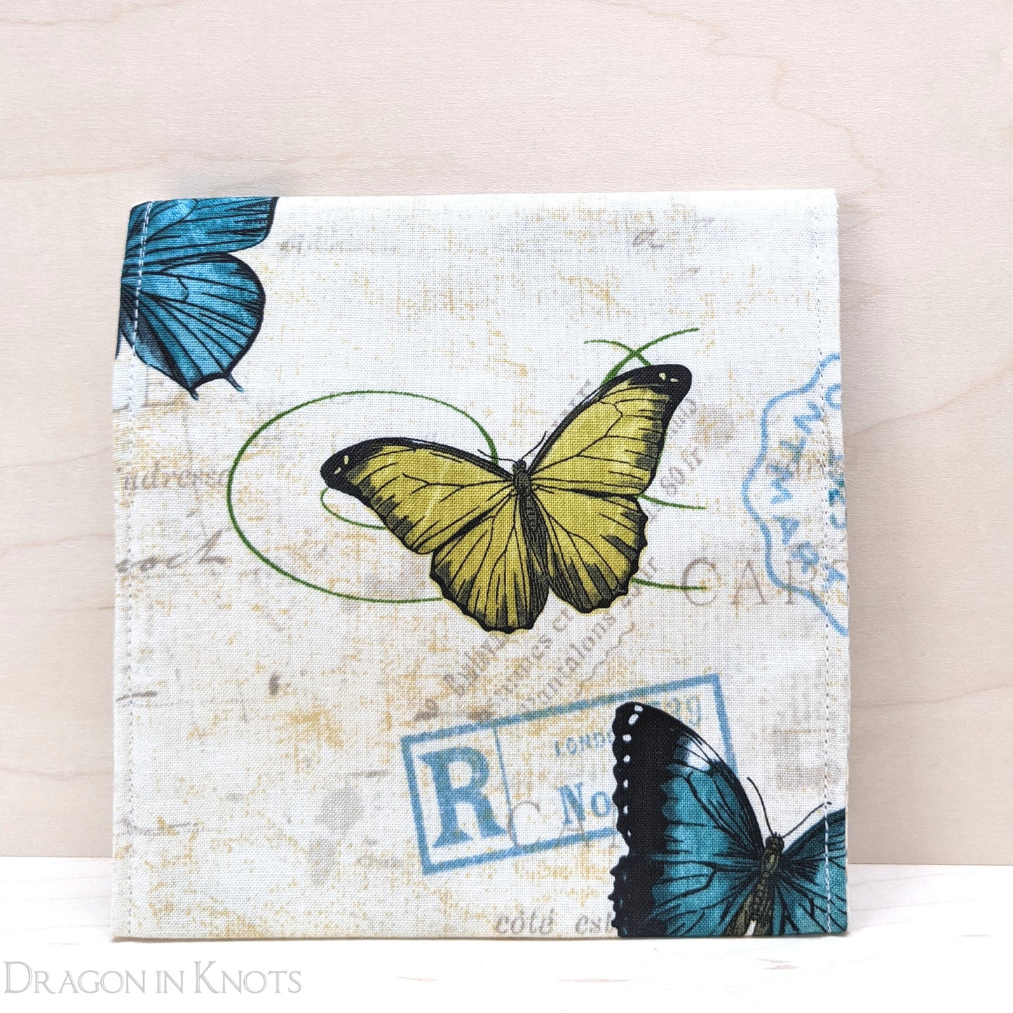 Butterfly 5" Accessory Pouch - Dragon in Knots handmade