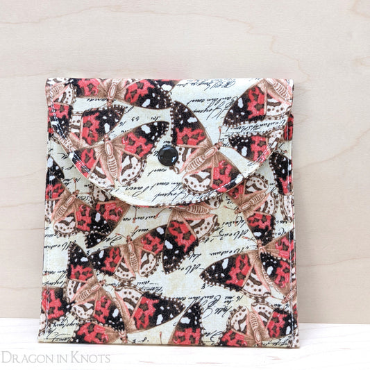 Moth 5" Accessory Pouch - Dragon in Knots handmade