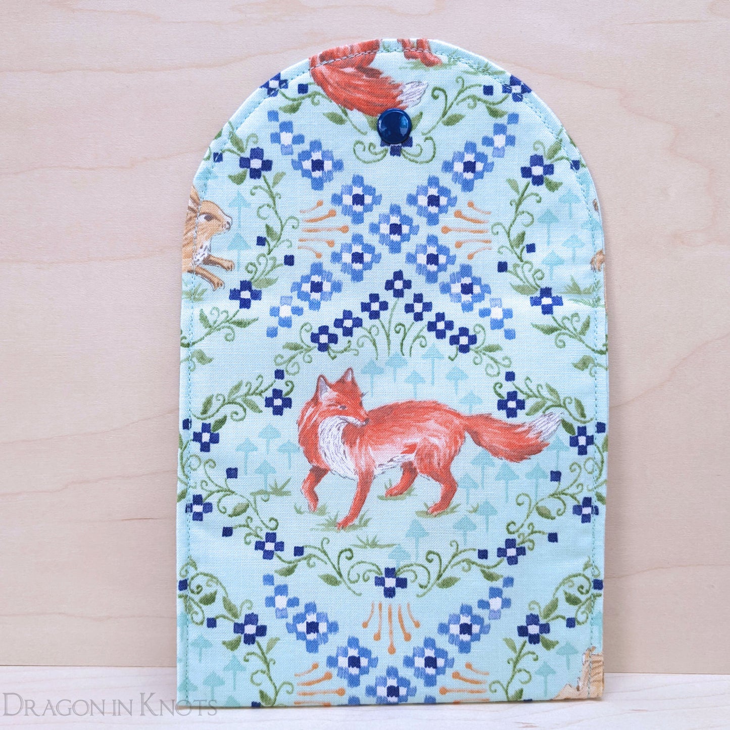 Fox Accessory Pouch - Dragon in Knots handmade
