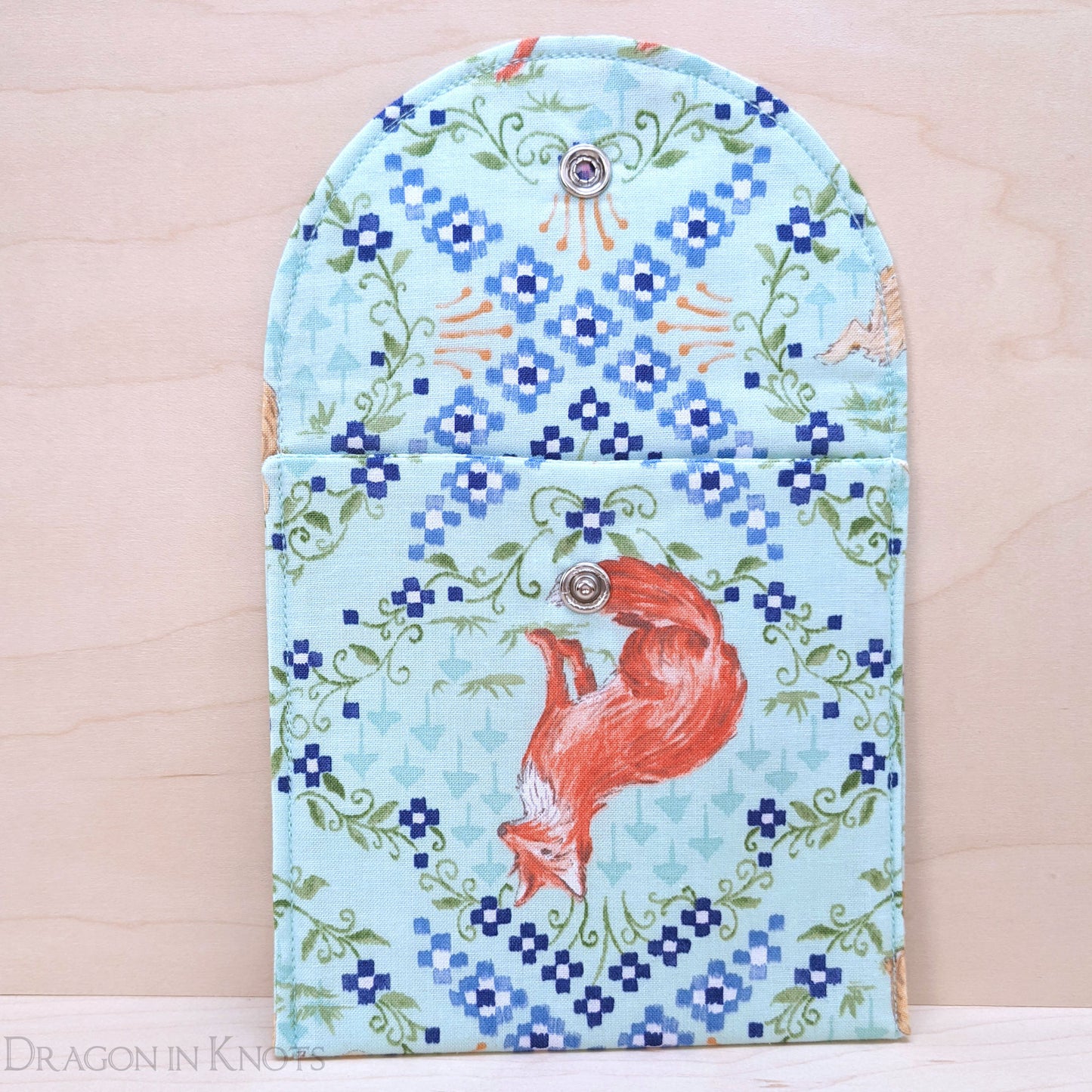 Fox Accessory Pouch - Dragon in Knots handmade