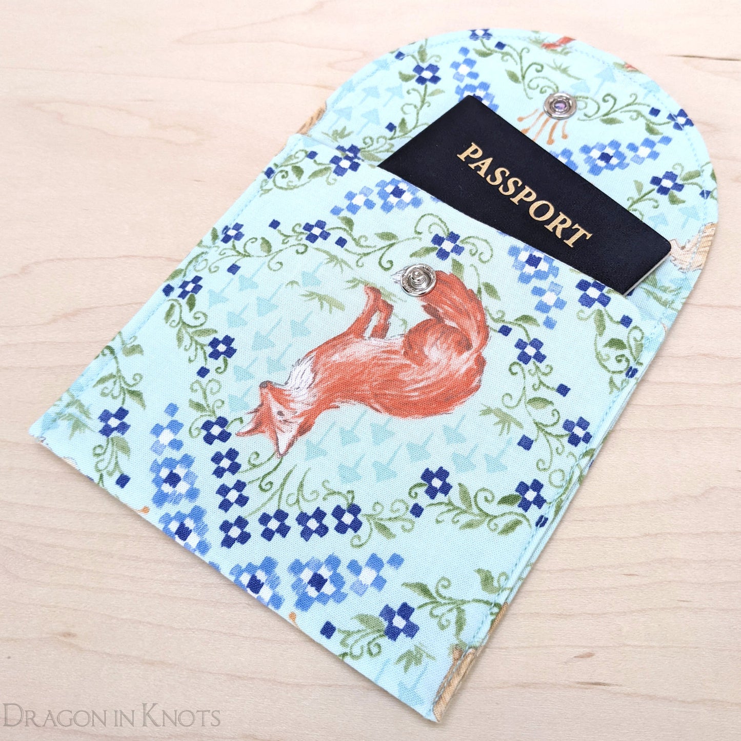 Fox Accessory Pouch - Dragon in Knots handmade