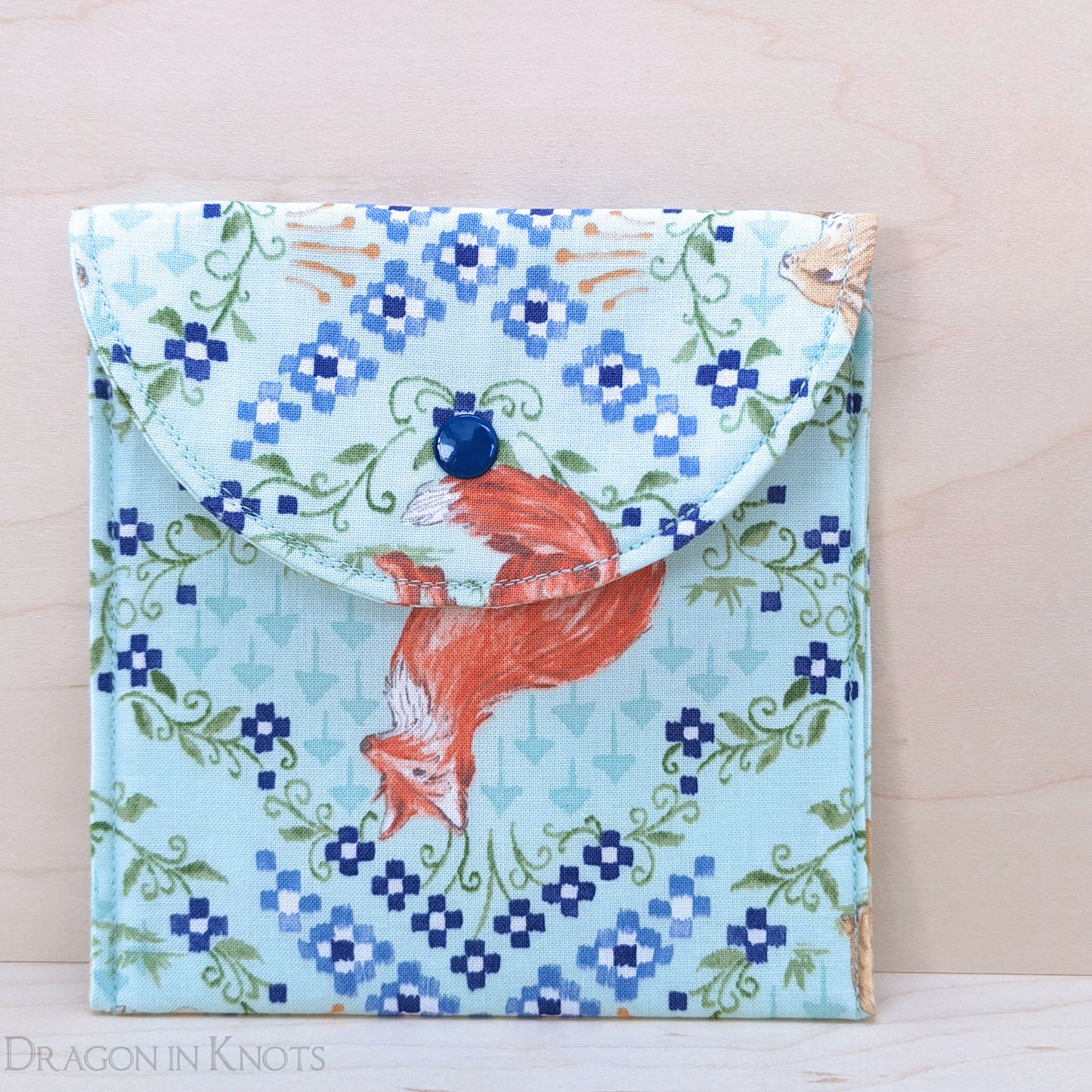 Fox Accessory Pouch - Dragon in Knots handmade
