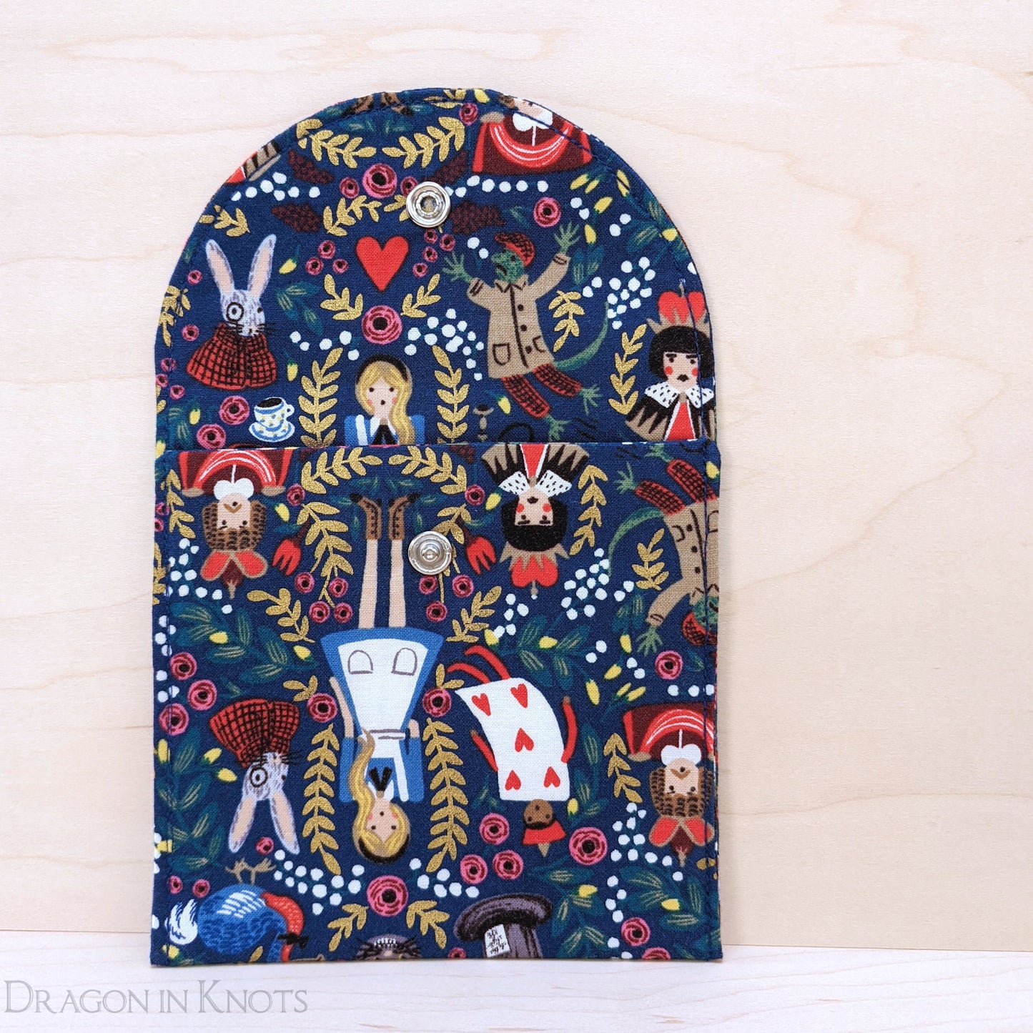 Shocked Alice 5" Accessory Pouch - Dragon in Knots handmade