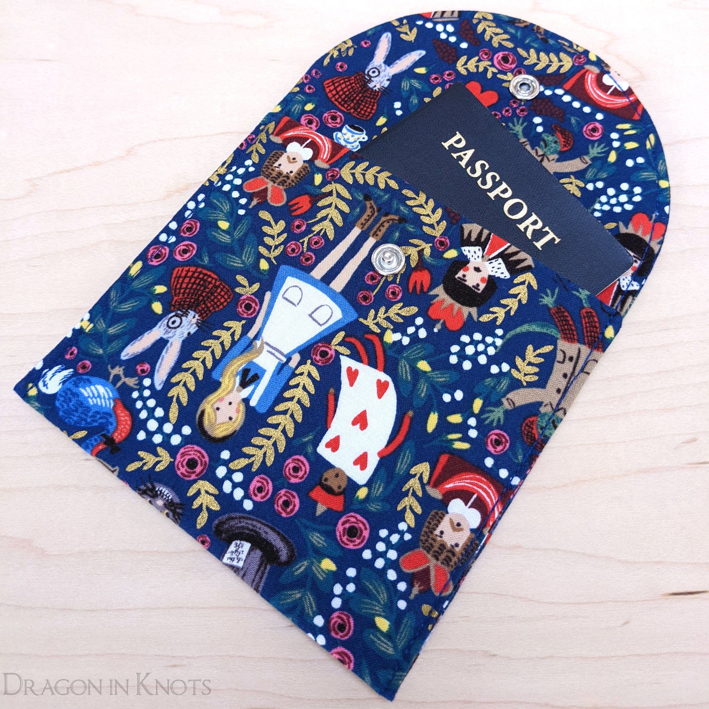 Shocked Alice 5" Accessory Pouch - Dragon in Knots handmade