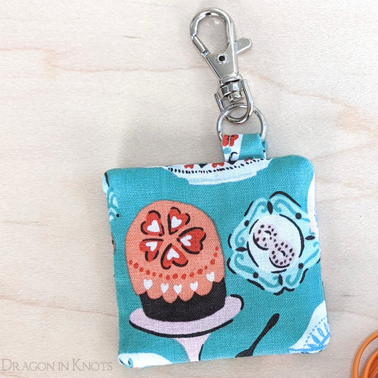 Teatime Guitar Pick Holder or Earbud Pouch - Dragon in Knots