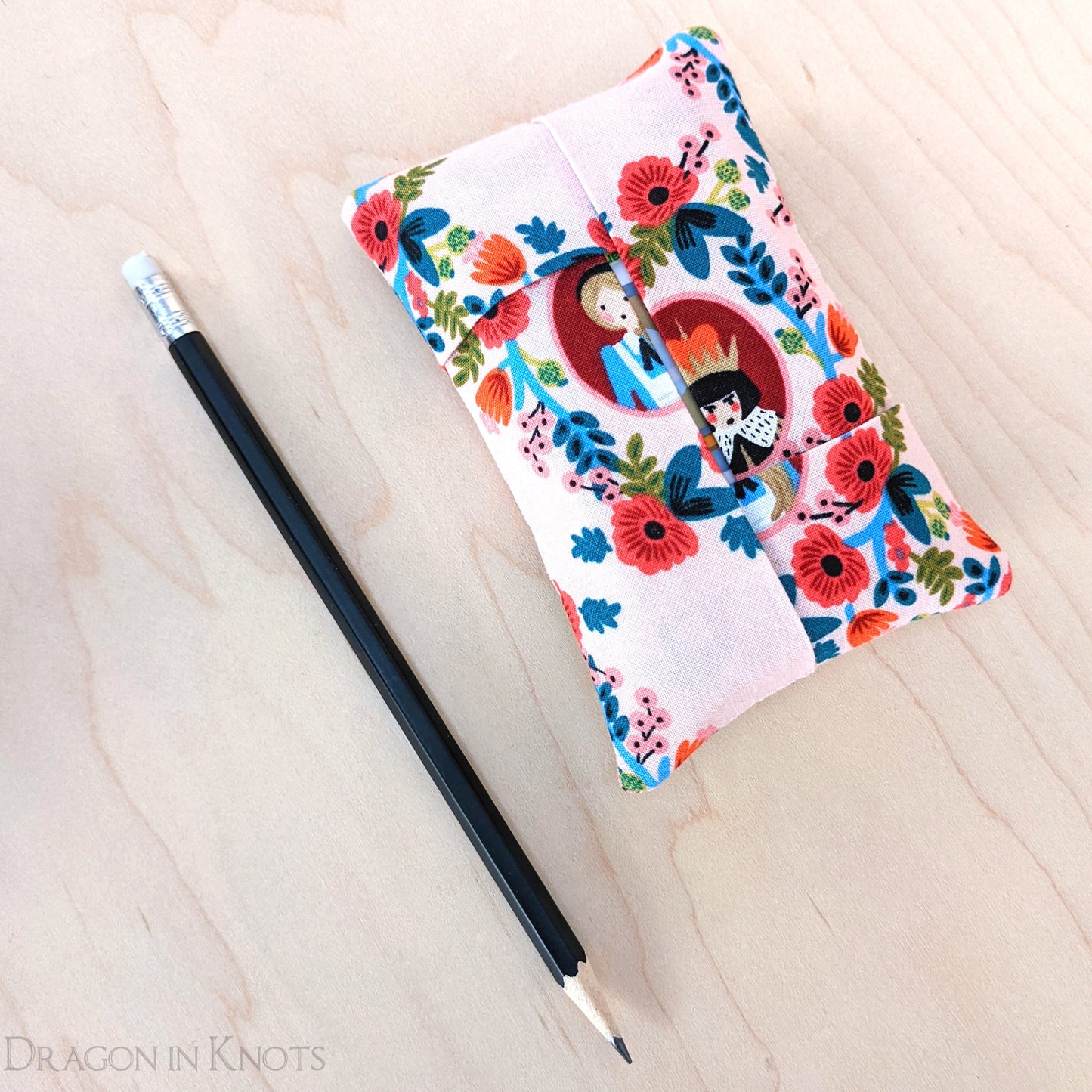 Rabbit Tissue Holder for Purse or Backpack - Dragon in Knots