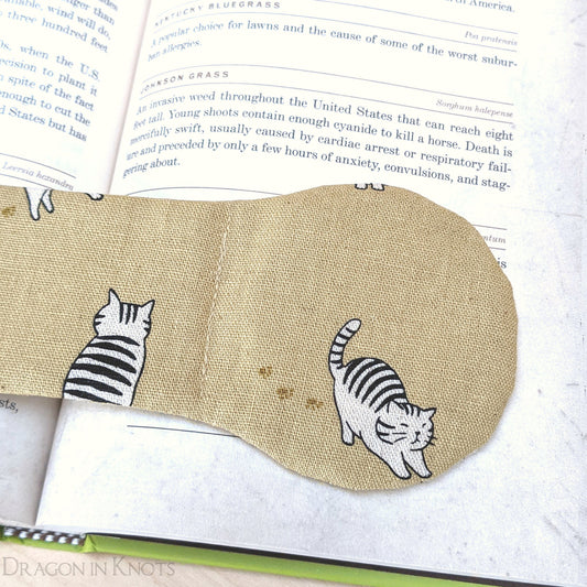 Striped Cats Book Weight - Yellow - Dragon in Knots