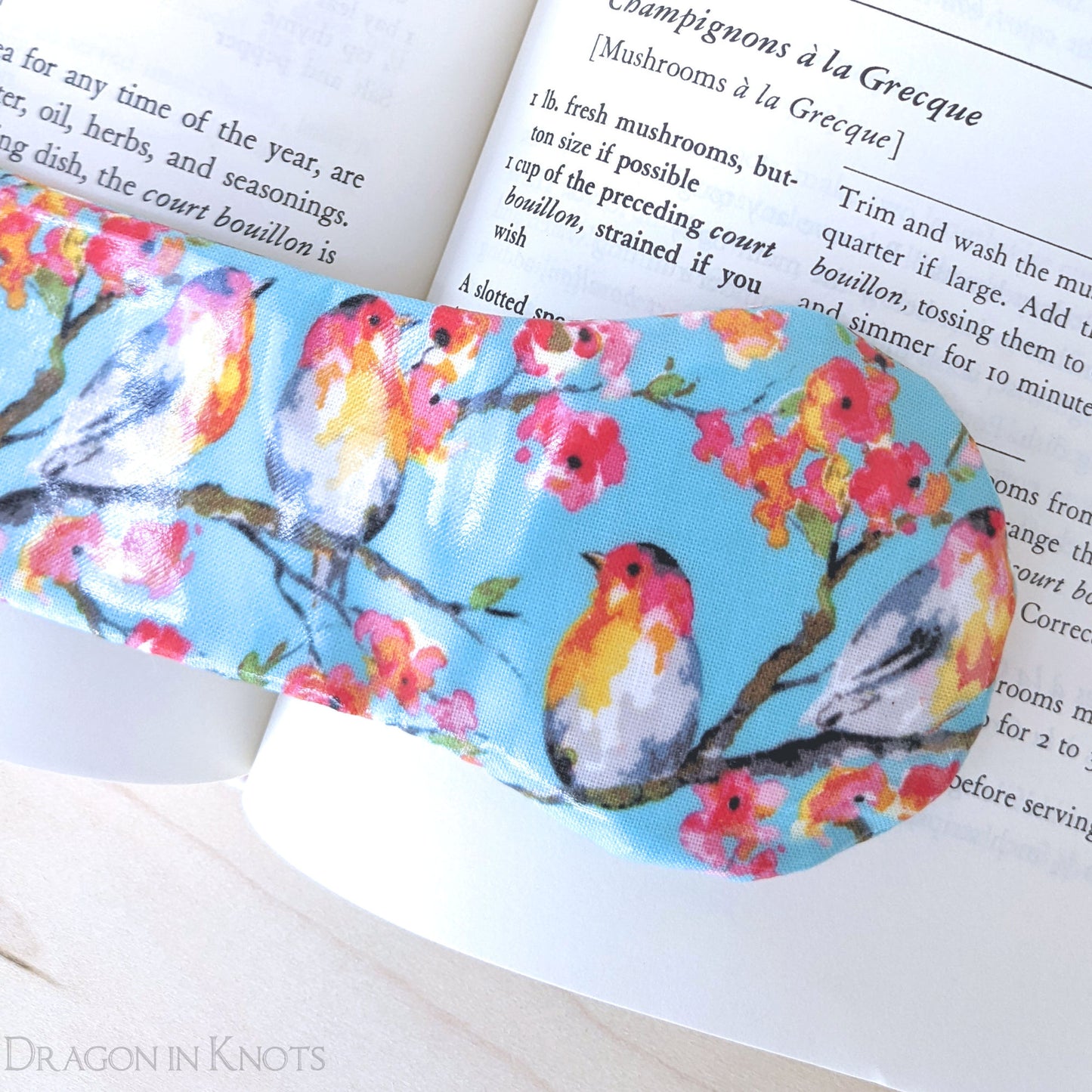 Birds and Flowers Cookbook Weight Page Holder - Dragon in Knots