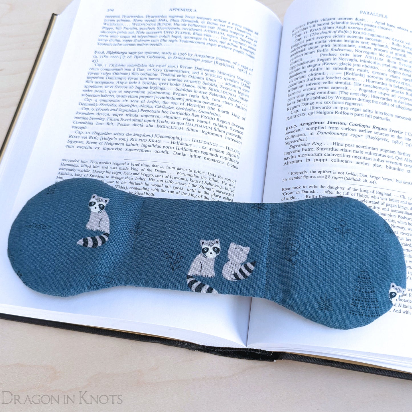 Raccoon Book Weight - Dragon in Knots