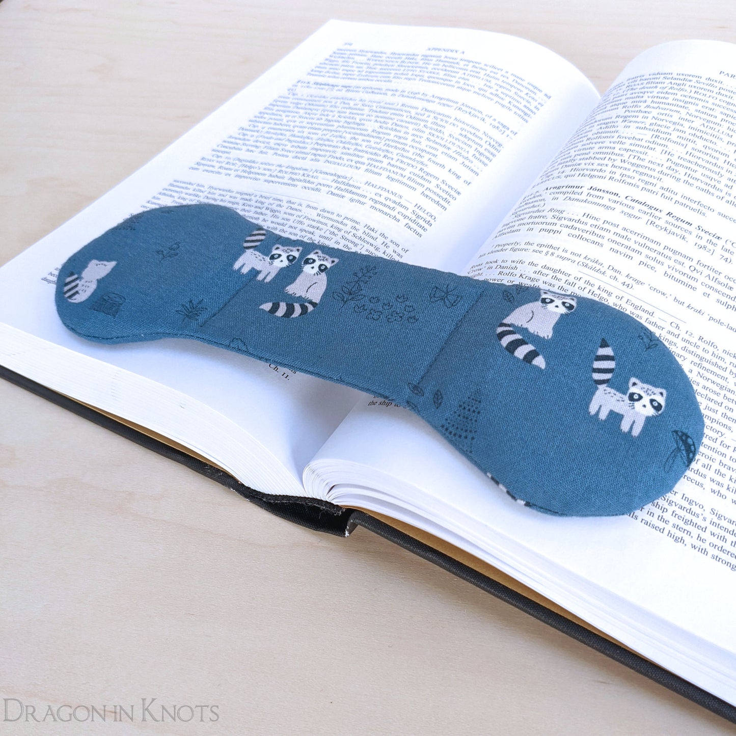 Raccoon Book Weight - Dragon in Knots