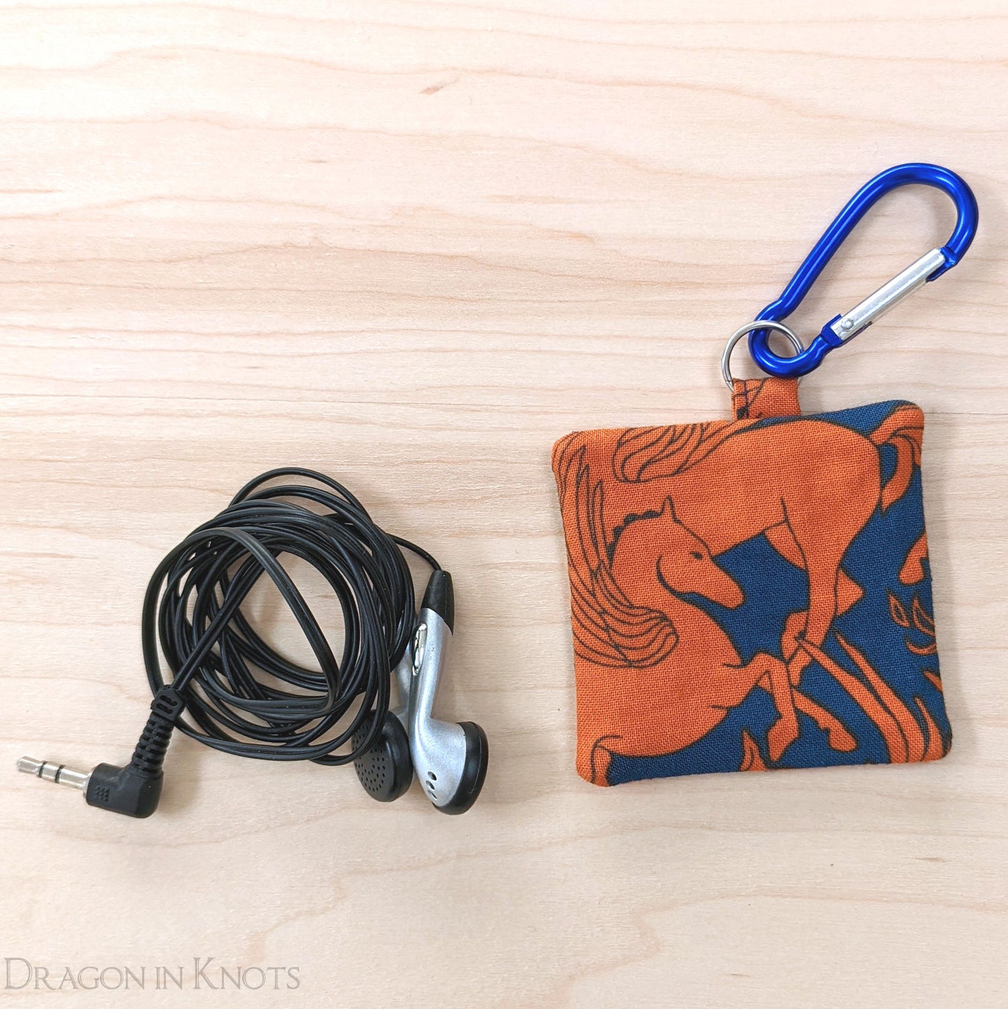 Pegasus Guitar Pick or Earbud Holder - Dragon in Knots