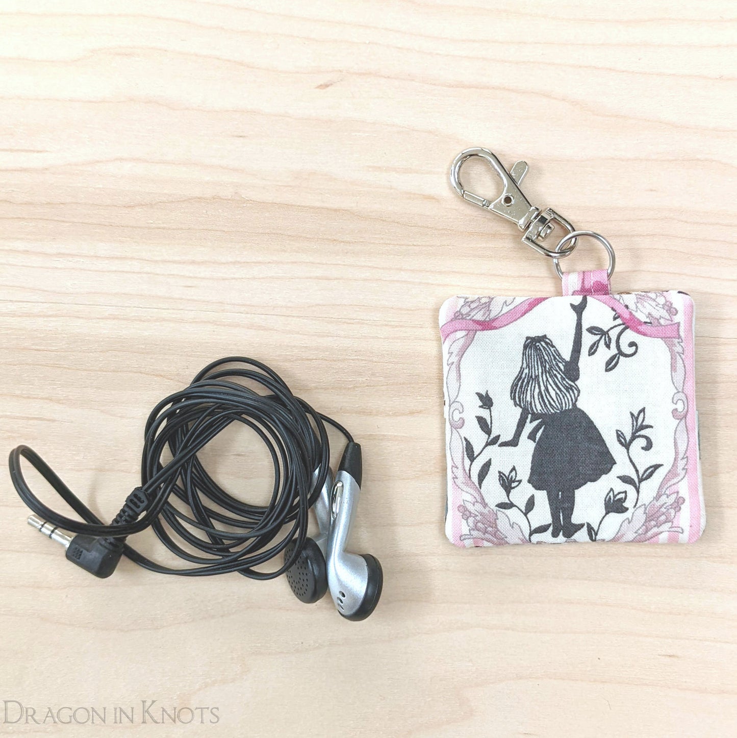 Striped Alice Earbud Holder - Dragon in Knots