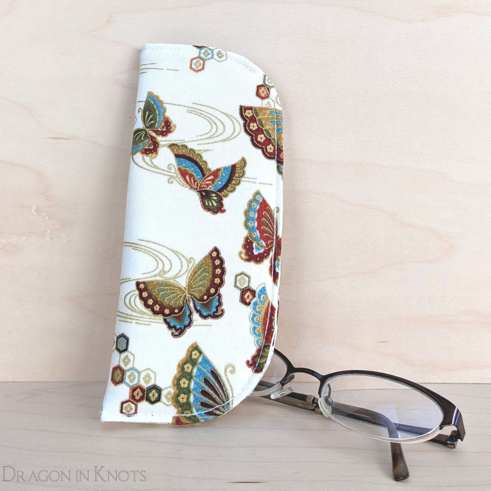 Gilded Butterfly Eyeglass Sleeve - S M L - Dragon in Knots