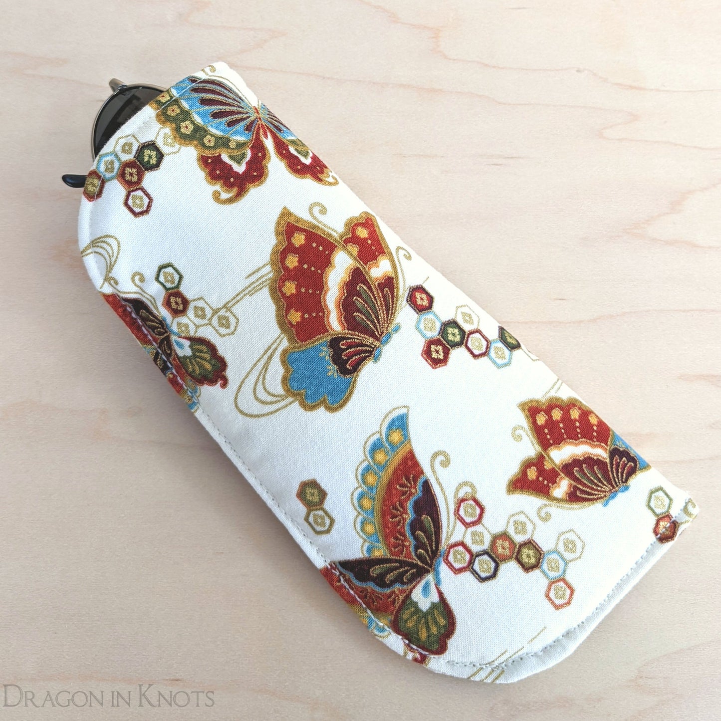 Gilded Butterfly Eyeglass Sleeve - S M L - Dragon in Knots