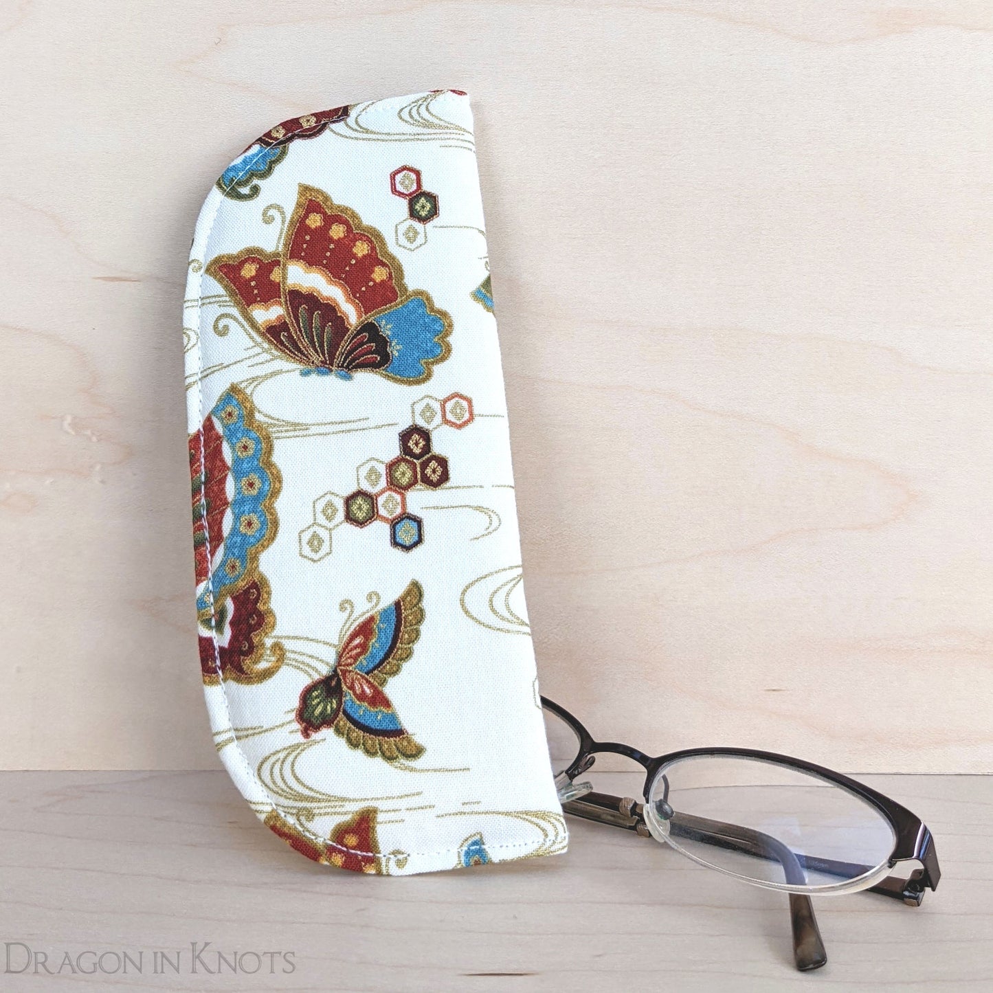 Gilded Butterfly Eyeglass Sleeve - S M L - Dragon in Knots