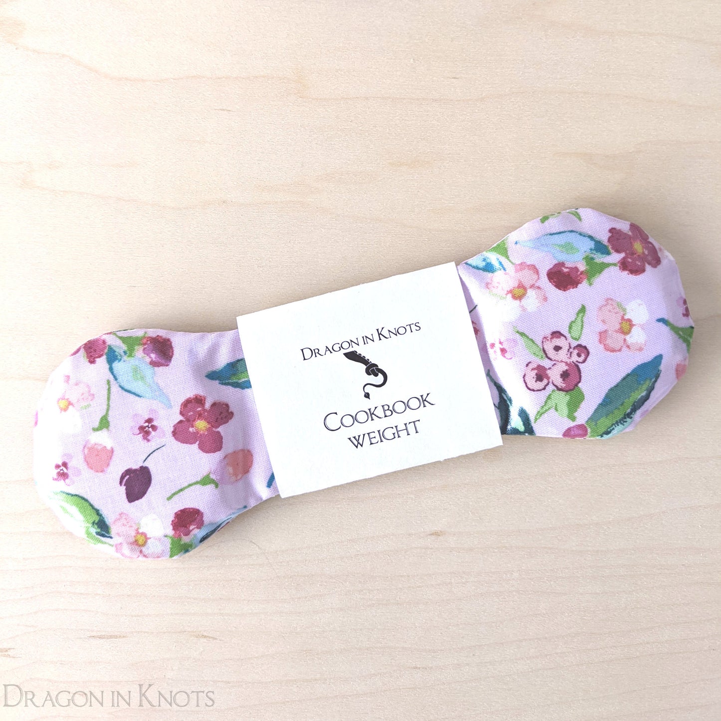 Floral Cookbook Weight Page Holder - Dragon in Knots