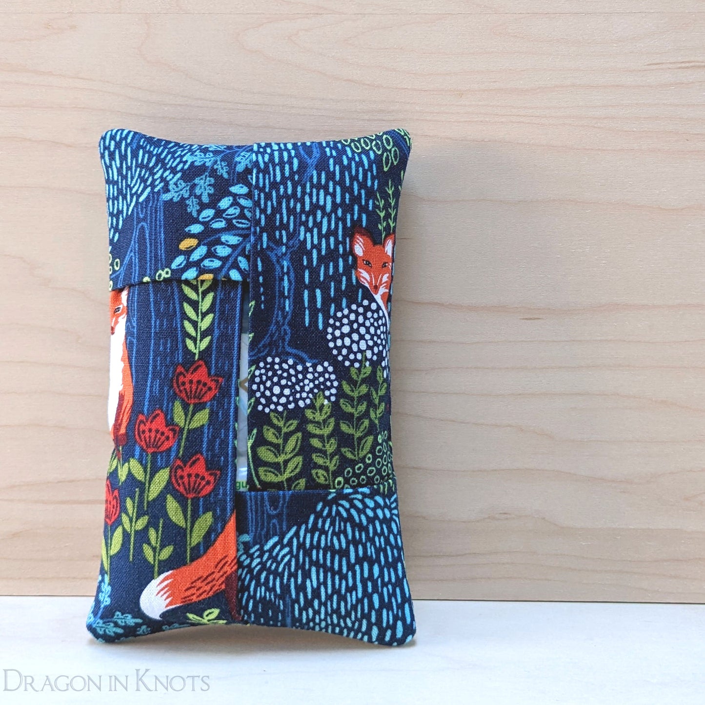 Fox Pocket Tissue Holder - Dragon in Knots