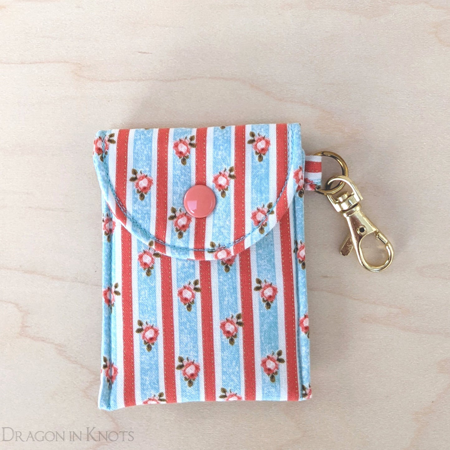 Stripes and Roses - Lip Balm Holder - Dragon in Knots