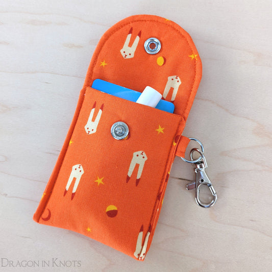 Celestial Bunny Mini Essentials Pouch for Lip Balm and ID Card - Dragon in Knots