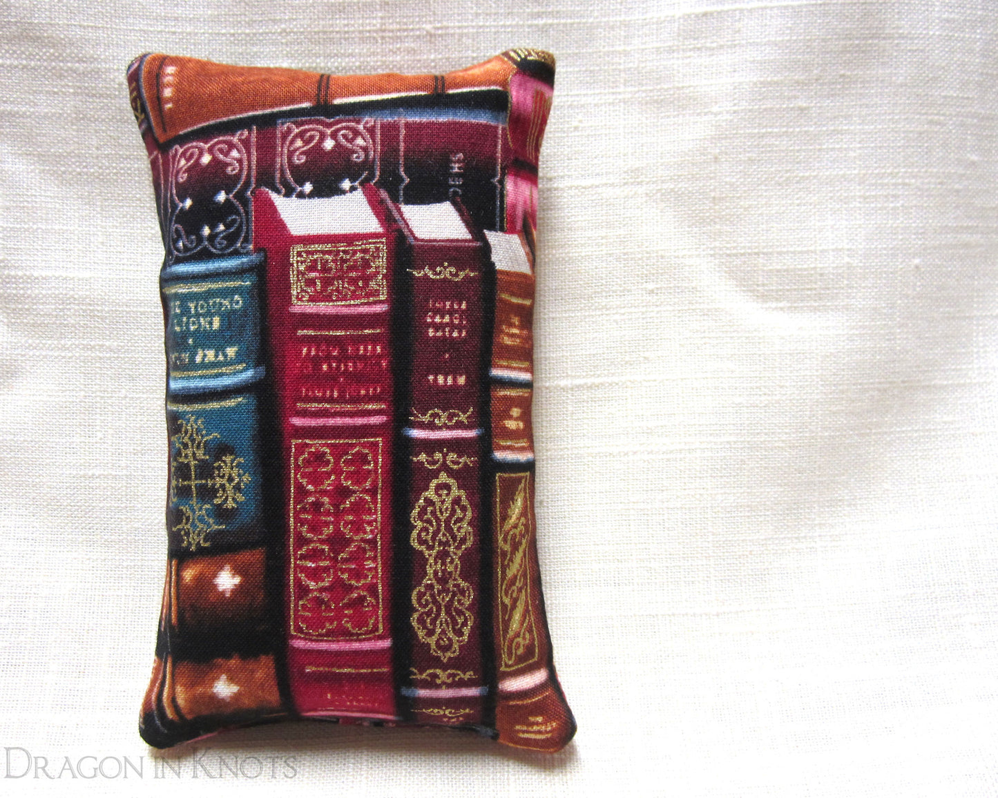 Old Books To-Go Facial Tissue Holder - Dragon in Knots, handmade in USA