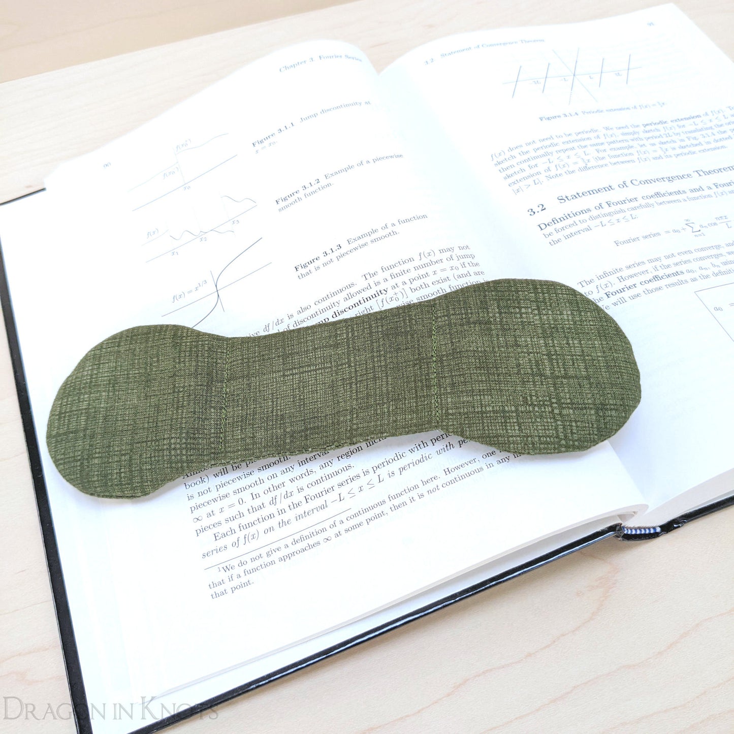 Green Book Weight Page Holder - Dragon in Knots