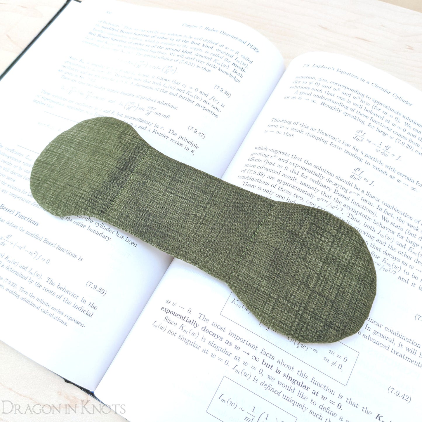 Green Book Weight Page Holder - Dragon in Knots