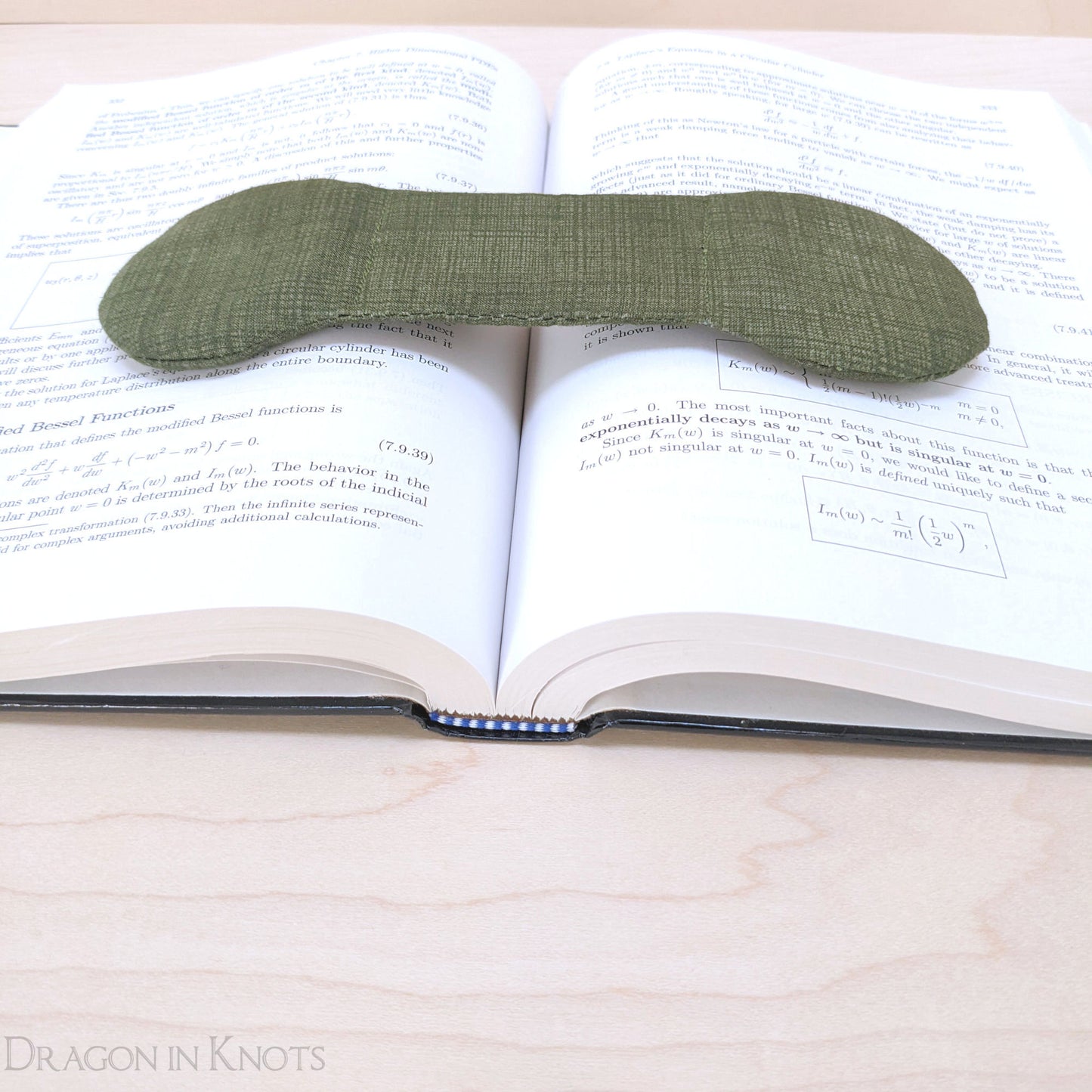 Green Book Weight Page Holder - Dragon in Knots