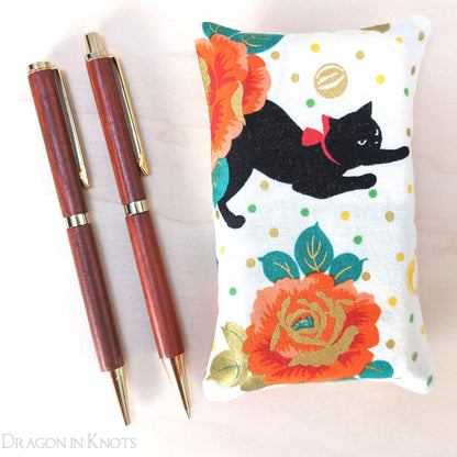 Cats and Roses Pocket Tissue Holder - Dragon in Knots handmade