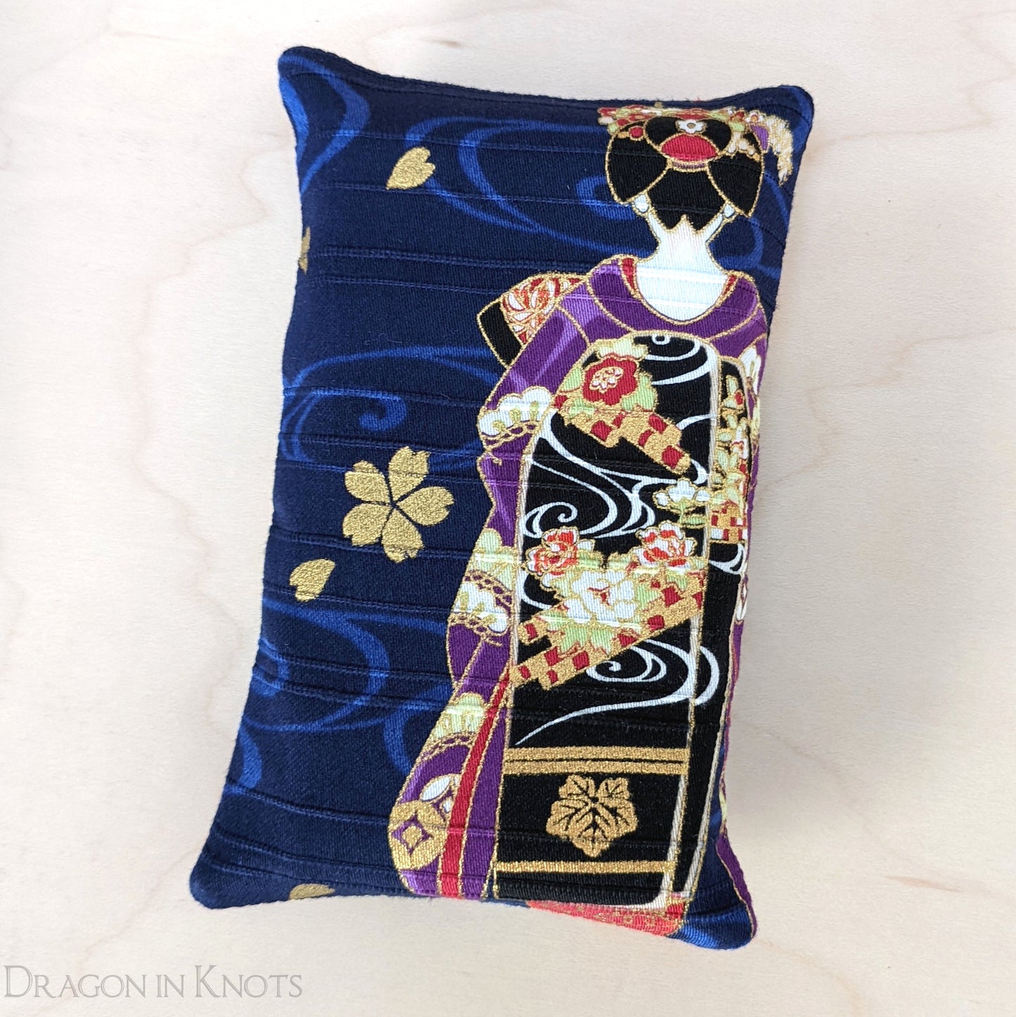 Geisha Pocket Tissue Holder - Dragon in Knots handmade