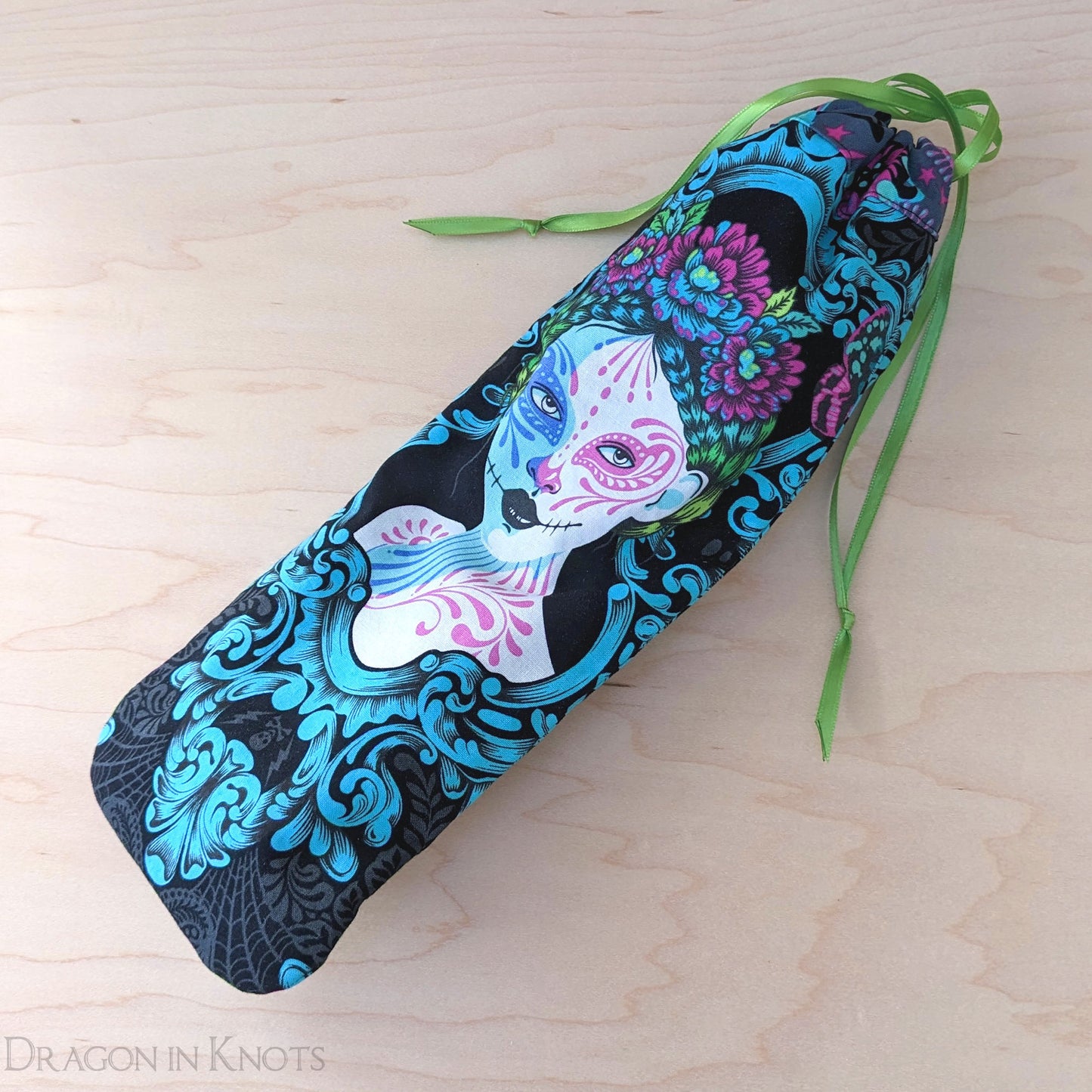 Day of the Dead Violin or Viola Shoulder Rest Bag - Dragon in Knots