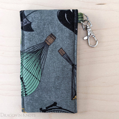 Take Flight - Tall Pouch for Lip Gloss or Pocket Knife - Dragon in Knots