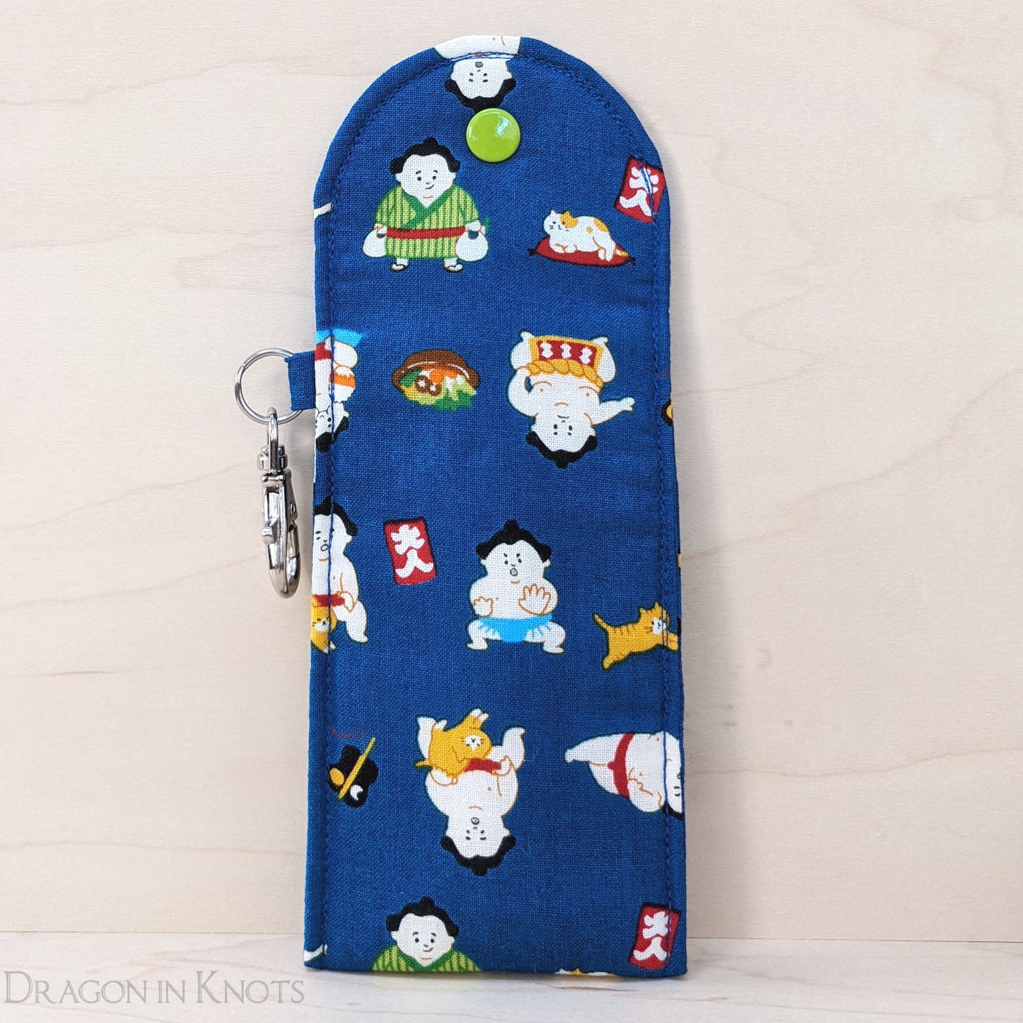 A Sumo Wrestler and his Cats - Tall Lip Gloss Holder - Dragon in Knots