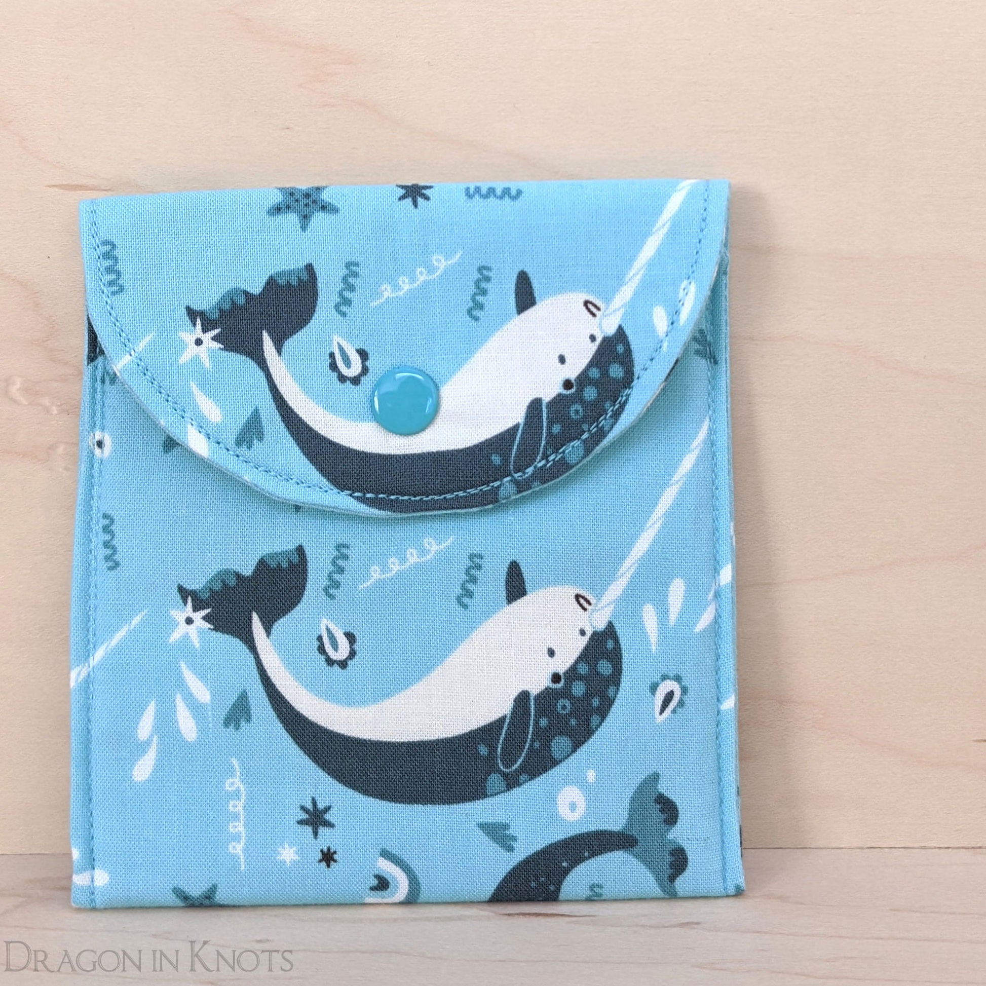 Narwhal 4" Accessory Pouch - Dragon in Knots