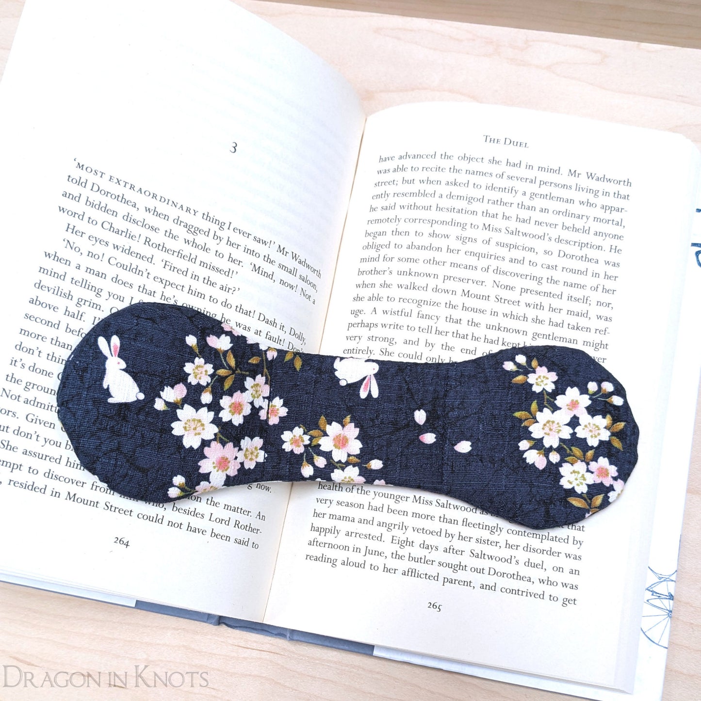 Floral Rabbit Book Weight