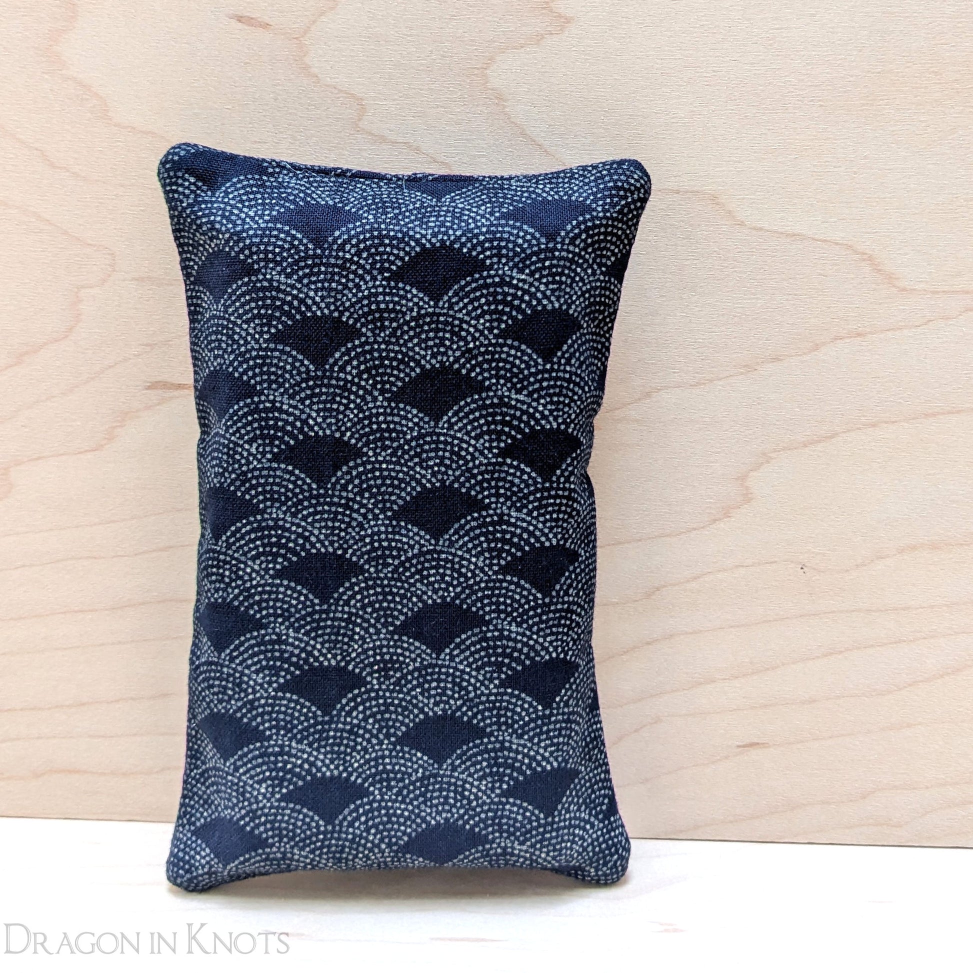 Waves on Dark Navy Pocket Tissue Holder - Dragon in Knots