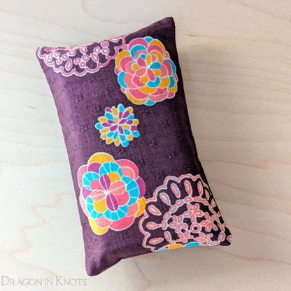 Purple Floral To-Go Tissue Holder - Dragon in Knots