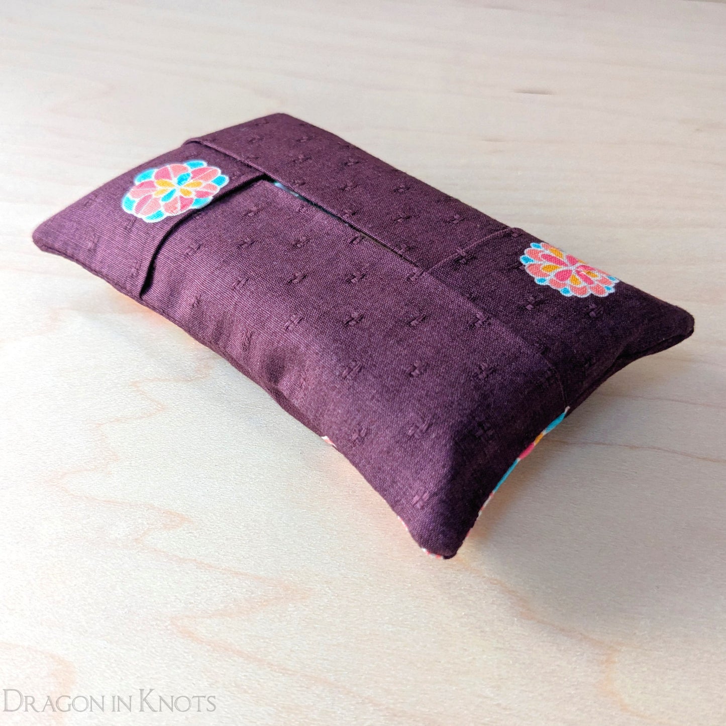 Purple Floral To-Go Tissue Holder